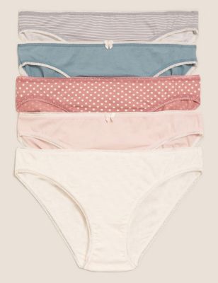 

Womens M&S Collection 5pk Cotton Lycra™ Low Rise Bikini Knickers - Pink Mix, Pink Mix