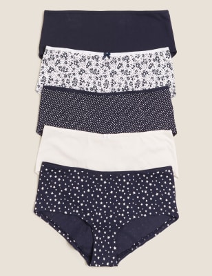 

Womens M&S Collection 5pk Cotton Lycra® Shorts - Navy Mix, Navy Mix