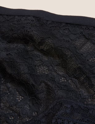 

Womens M&S Collection 3pk All Over Lace High Rise Shorts - Black, Black