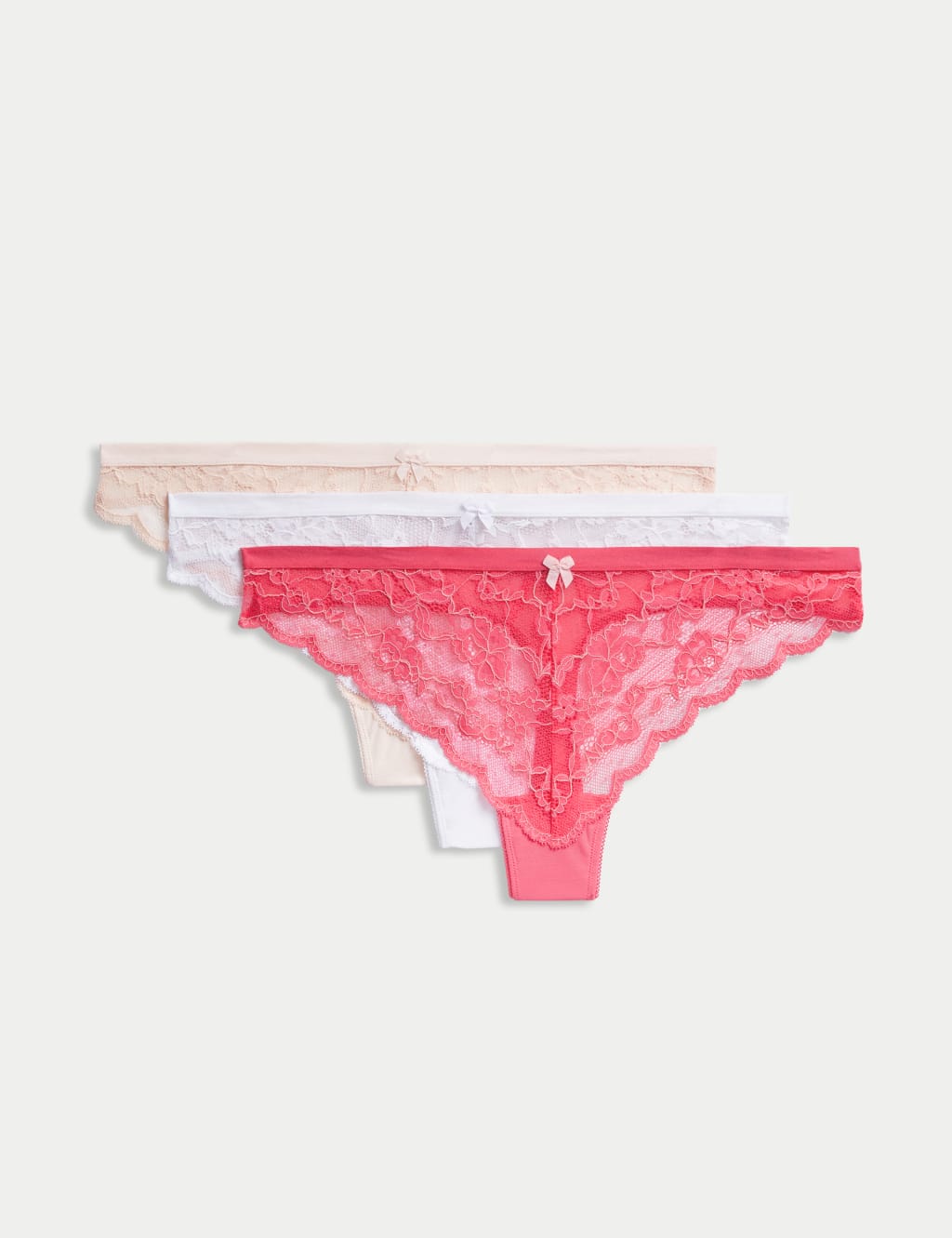 3pk All Over Lace Thongs image 1
