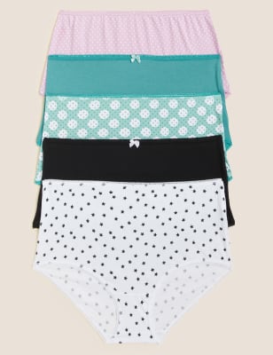 

Womens M&S Collection 5pk Cotton Rich Full Briefs - Green Mix, Green Mix