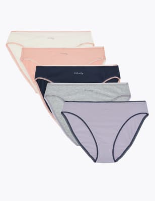 Lot de 5&nbsp;culottes &eacute;chancr&eacute;es en coton et Lycra&reg;