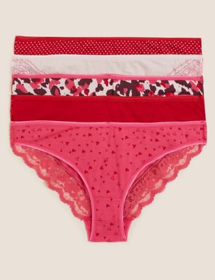 Details about   M&S SIZE 28 BRAZILIANS KNICKERS BRIEFS NEW 5 PAIRS COTTON MARKS AND SPENCER 