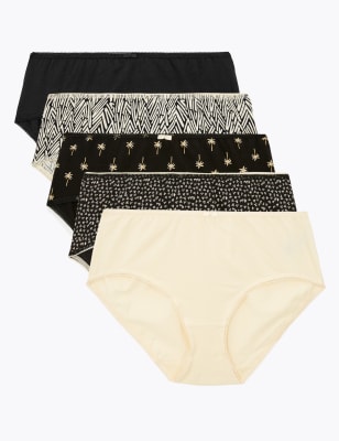 Marks & Spencer ( M & S Lingerie ) Pack of 5 Cotton Lycra Midis Panties  Ladies Underwear - 3 Colours and 5 different designs, Women's Fashion, New  Undergarments & Loungewear on Carousell