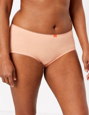 5 Pack Cotton Lycra® Midi Knickers 