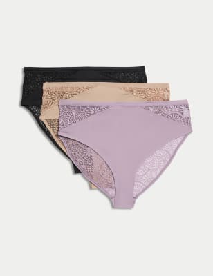 

Womens 3pk Body Soft™ High Waisted Brazilian Knickers - Dusted Lilac, Dusted Lilac