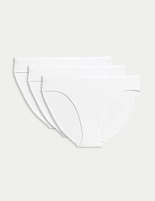 Marks And Spencer Womens Body 3pk Body Soft High Leg Knickers - White