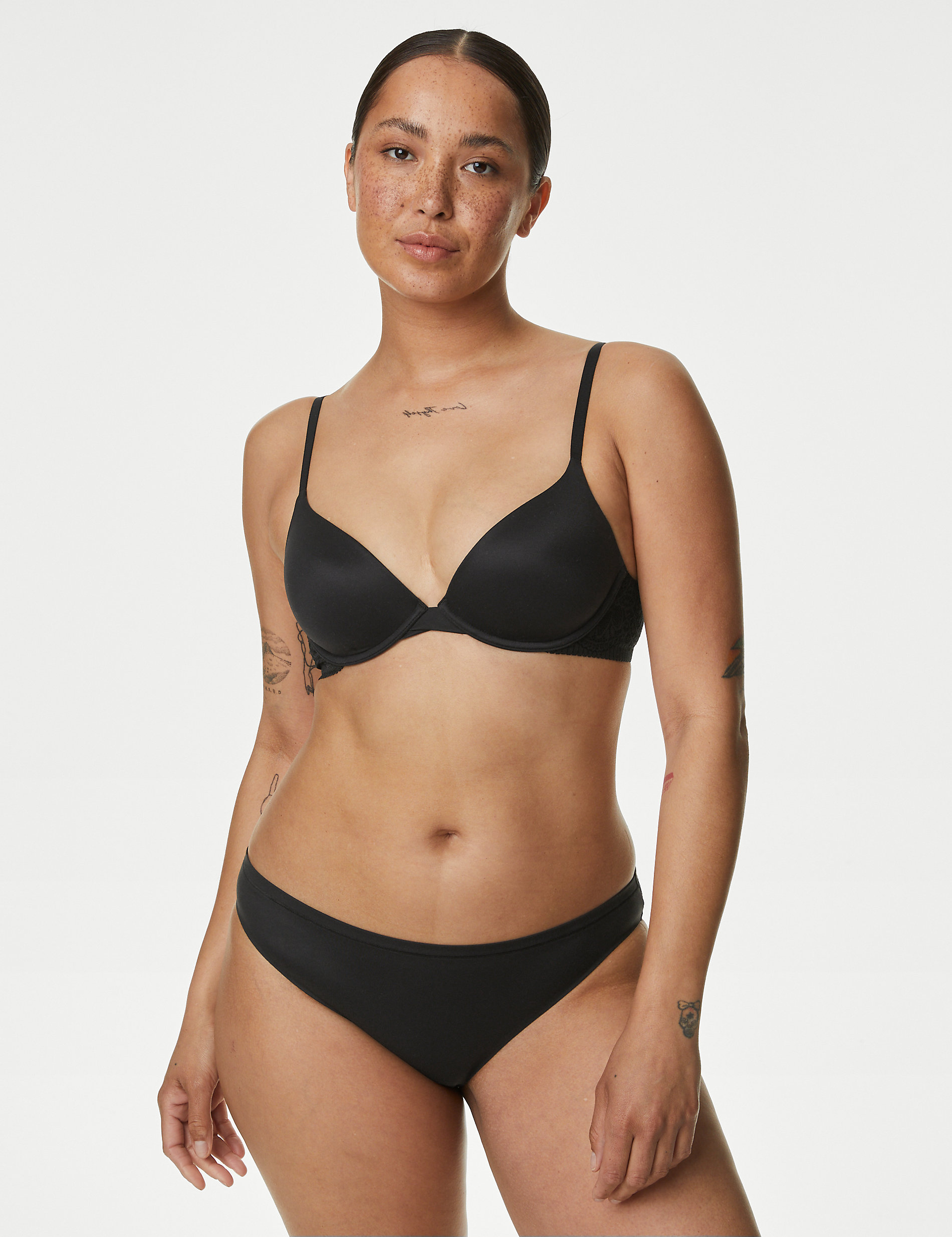 Body Soft™ – 3er-Pack Bikinislips mit Spitzenbesatz