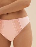5pk Embroidered High Leg Knickers