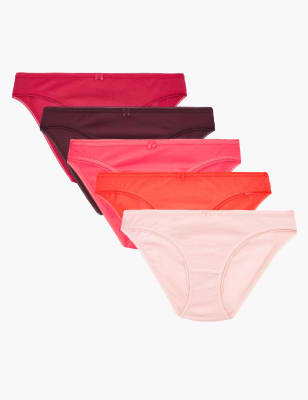 5pk Cotton Lycra® Bikini Knickers