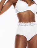 5pk Cotton Lycra® & Lace Full Briefs