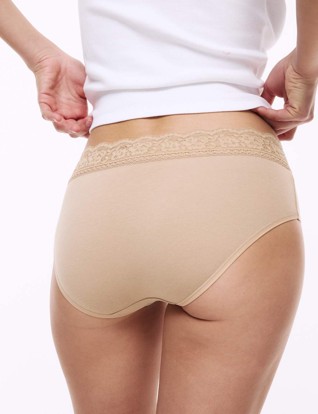 5pk Cotton Lycra® & Lace High Rise Shorts image 3