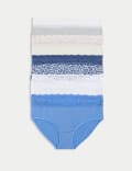 5pk Cotton & Lace High Rise Shorts