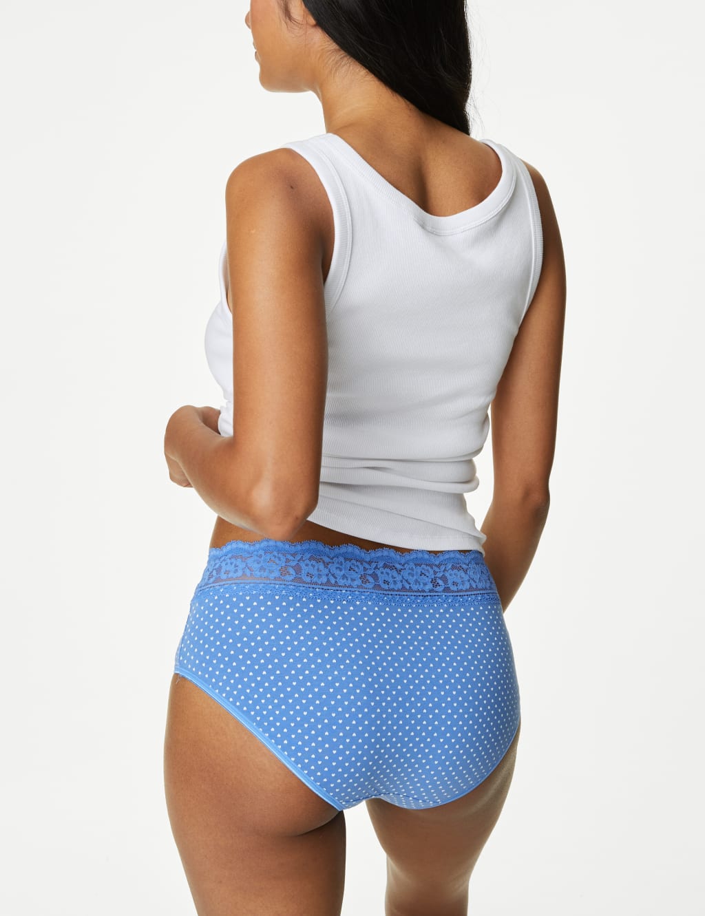 5pk Cotton & Lace High Rise Shorts image 3