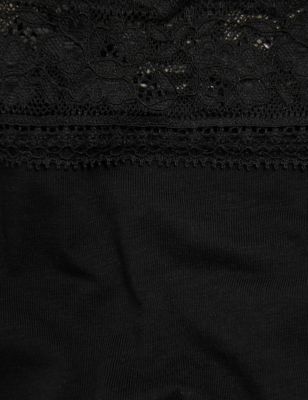 

Womens M&S Collection 5pk Cotton Rich High Waisted High Leg Knickers - Black, Black