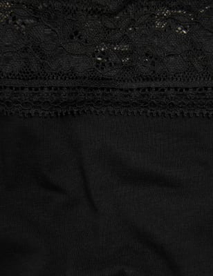 

Womens M&S Collection 5pk Cotton Rich High Waisted High Leg Knickers - Black, Black