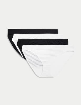 MARKS & SPENCER M&S 4pk Modal Rich Striped Full Briefs 2024, Buy MARKS &  SPENCER Online