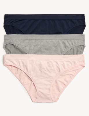 

Womens M&S Collection 3pk Seamless Bikini Knickers - Light Pink Mix, Light Pink Mix