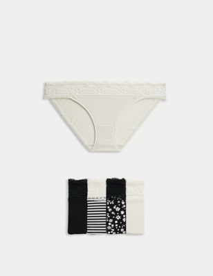 Marks & Spencer Bikini Briefs 5 Pack Knickers Microfibre Sizes 6 8