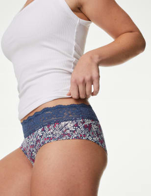 5pk Cotton Rich Printed Low Rise Shorts