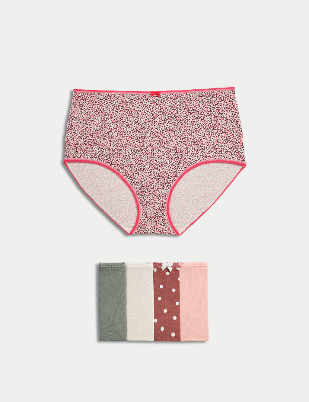 5pk Cotton Lycra™ Printed Full Briefs image 1