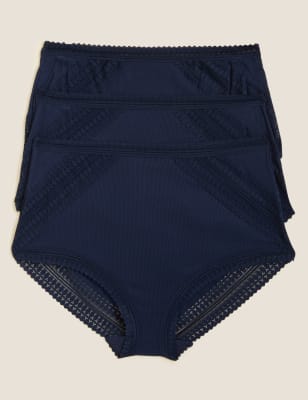 

Womens M&S Collection 3pk Anise Lace Full Briefs - Sea Green, Sea Green
