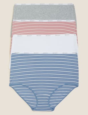 

Body Pack de 4 braguitas altas de algodón SupimaWomens - Blue Mix, Blue Mix