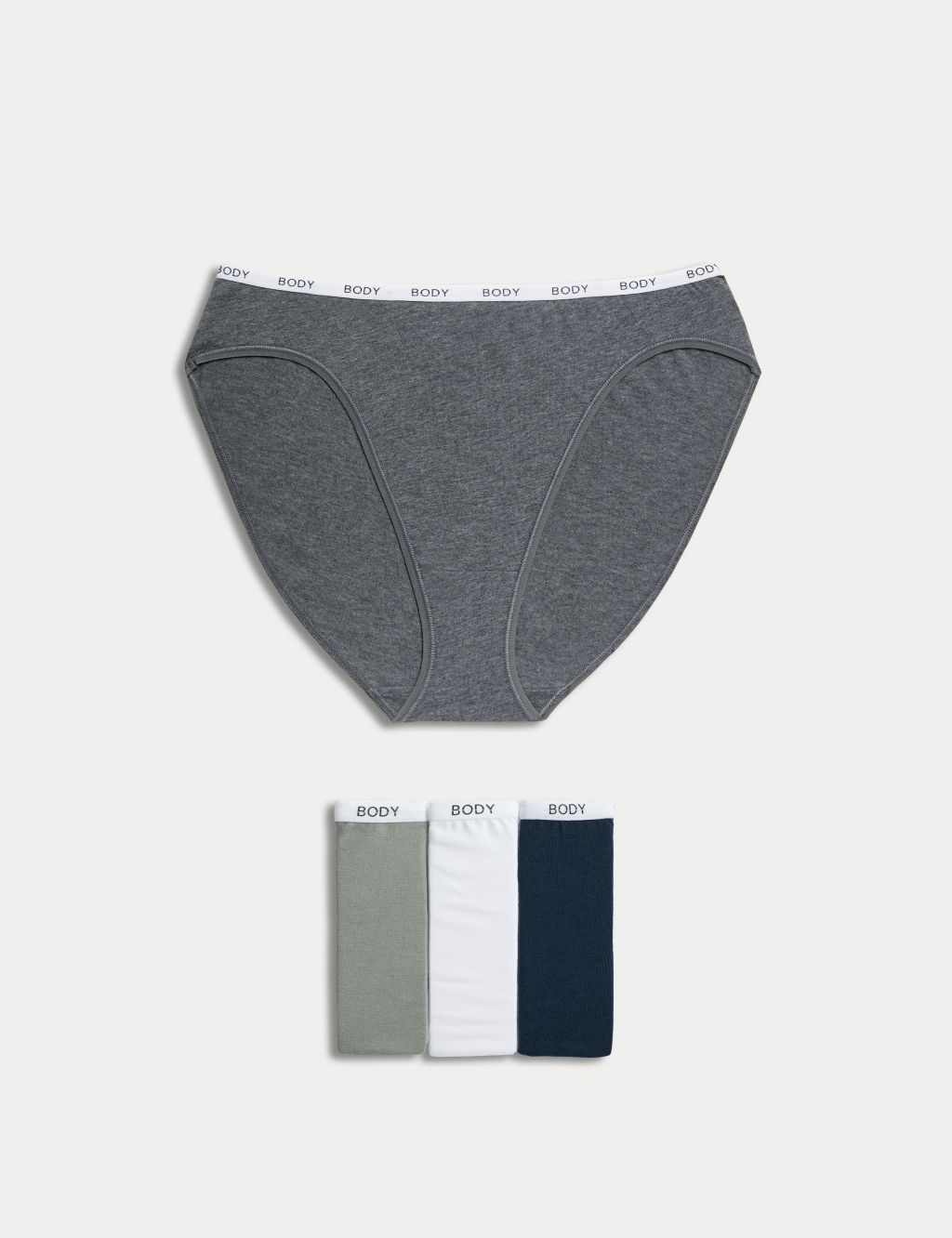 Ladies Marks & Spencer Modal Rich Flexfit M&S Grey Marl Thong Marks  Lingerie Underwear