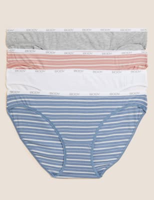 

Body Pack de 4 braguitas tipo bikini de algodón SupimaWomens - Blue Mix, Blue Mix