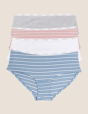 

Womens Body 4pk Supima Cotton Rich Low Rise Shorts - Blue Mix, Blue Mix