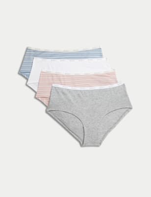 4pk Cotton Rich Low Rise Shorts - NZ