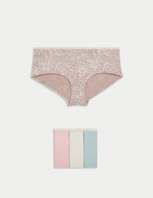 

Body by M&S Pack de 4 braguitas culotte de talle bajo de algodónWomens - Cool Pink, Cool Pink