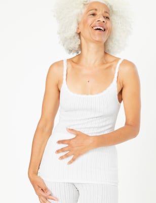 Lot de 2&nbsp;maillots de corps chauffants en maille ajour&eacute;e