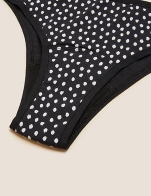 

Womens M&S Collection 3er-Pack Brazilian-Slips mit hoher Saugkraft für die Tage - Black Mix, Black Mix