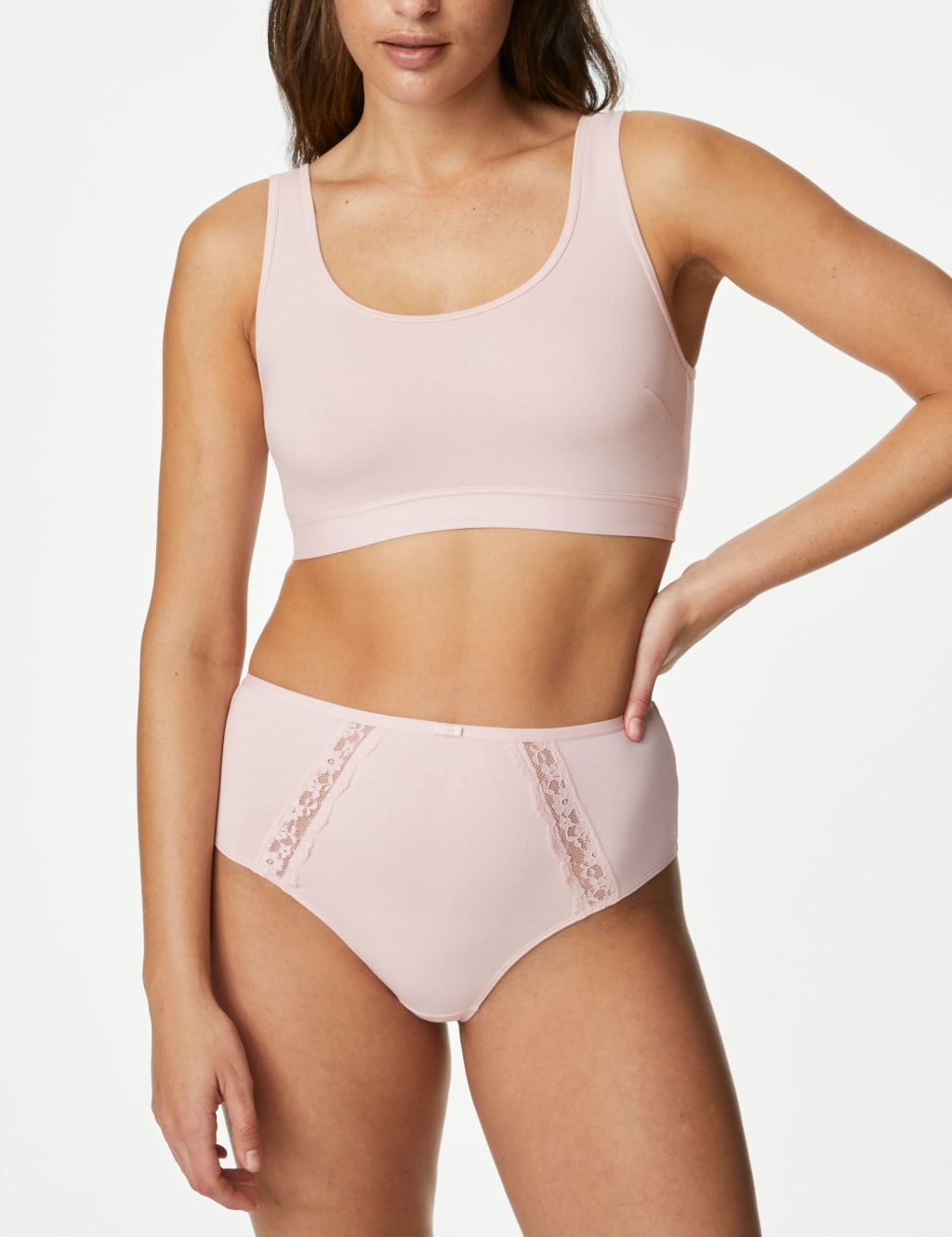 4pk Cotton Rich High Waisted Knickers image 2