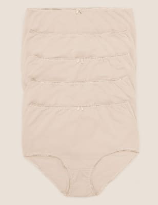 

Womens M&S Collection 5pk Cotton Lycra® Full Briefs - Opaline, Opaline