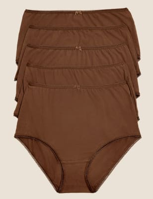 

Womens M&S Collection 5pk Cotton Lycra® Full Briefs - Topaz, Topaz