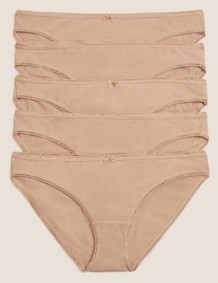 

Womens M&S Collection 5pk Cotton Rich Low Rise Bikini Knickers - Rose Quartz, Rose Quartz