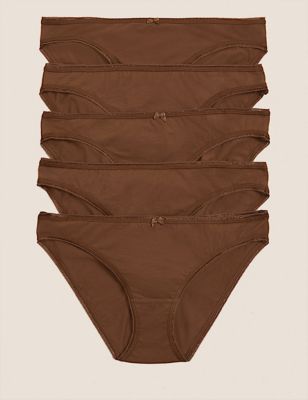 

Womens M&S Collection 5pk Cotton Rich Low Rise Bikini Knickers - Topaz, Topaz