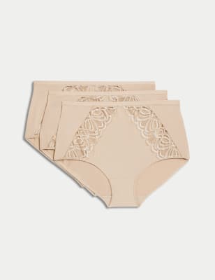 Buy Marks & Spencer High Rise Full Coverage Hipster Panty (Pack of