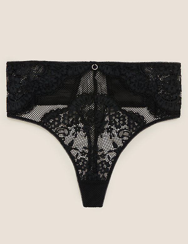 All Over Lace High Waisted Thong