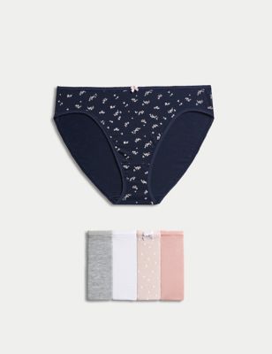 Marks and Spencer M&S Ladies Navy Microfibre Polka Dot Printed Low Rise  Brazilian Knickers Briefs UK 6 8 10 12 14 16 18 RRP £8 (UK 8) :  : Fashion