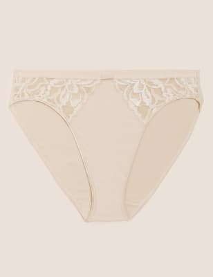 

M&S Collection Braguitas de corte alto de flores silvestresWomens - Opaline, Opaline