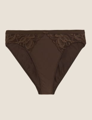 

M&S Collection Braguitas de corte alto de flores silvestresWomens - Rich Quartz, Rich Quartz