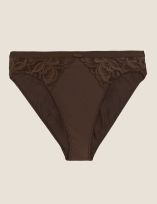 Marks & Spencer Women's Wild Blooms Lace High Leg Knickers, Size