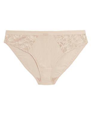 

Womens M&S Collection Wild Blooms High Leg Knickers - Opaline, Opaline