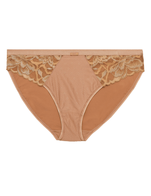 

Womens M&S Collection Wild Blooms High Leg Knickers - Rich Amber, Rich Amber