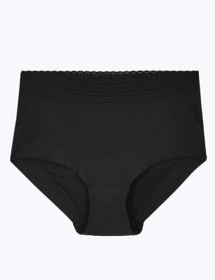 Culotte embo&icirc;tante Flexifit en modal &agrave; bordures en dentelle