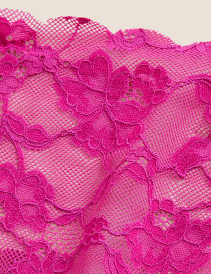 

Womens M&S Collection No VPL Free Cut Lace Brazilian Knickers - Fuchsia, Fuchsia