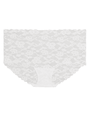 

Womens M&S Collection Freecut Lace Full Briefs - White, White